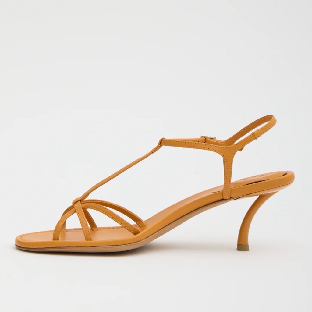 Tibi Tan Strappy Heels